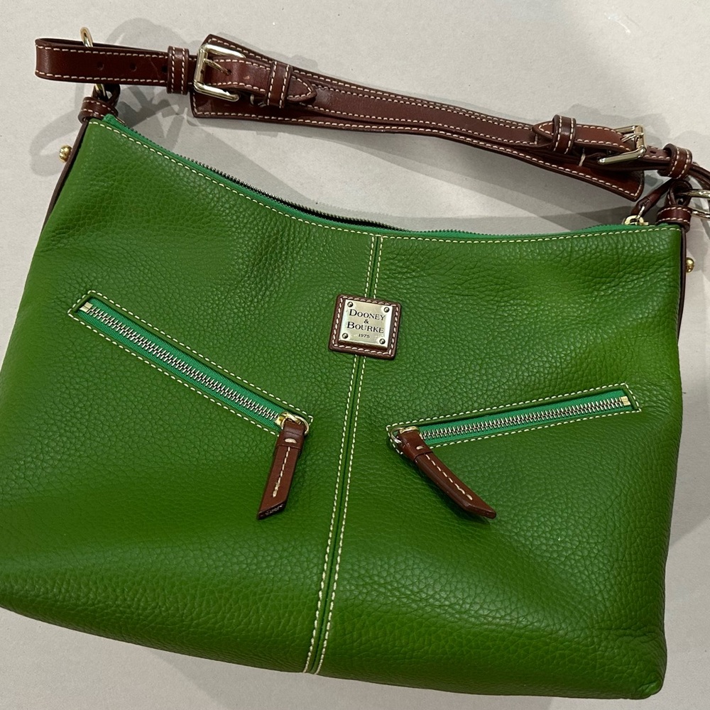 Dooney & Bourke Green Leather Shoulder Bag